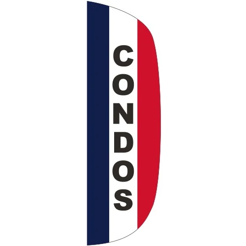 "CONDOS" 3' x 10' Message Flutter Flag 1