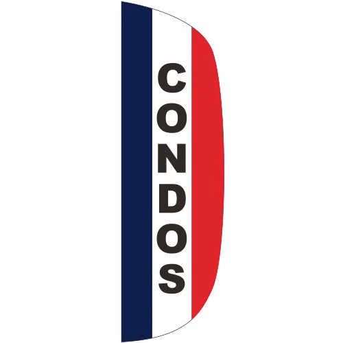 "CONDOS" 3' x 10' Message Flutter Flag