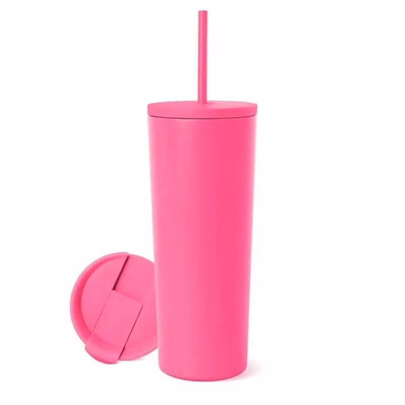 24oz Insulated Stainless Steel Travel Mug with Two Lids