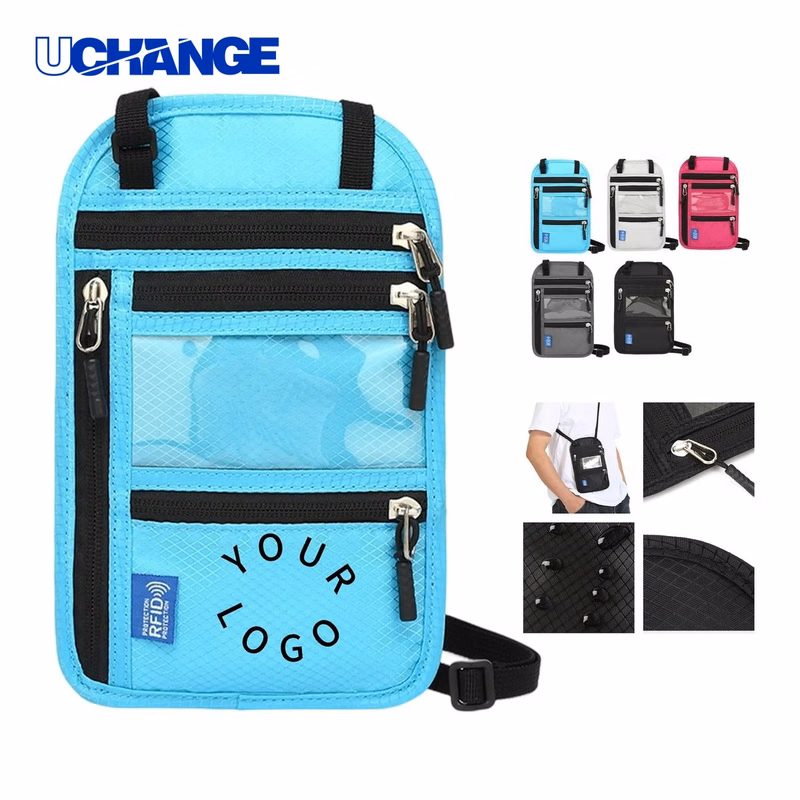 Neck Strap Passport Holder Case with Window