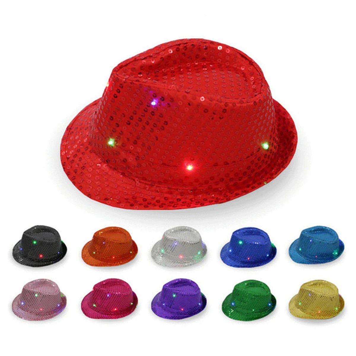 LED Luminous Sequin Jazz Hat 1