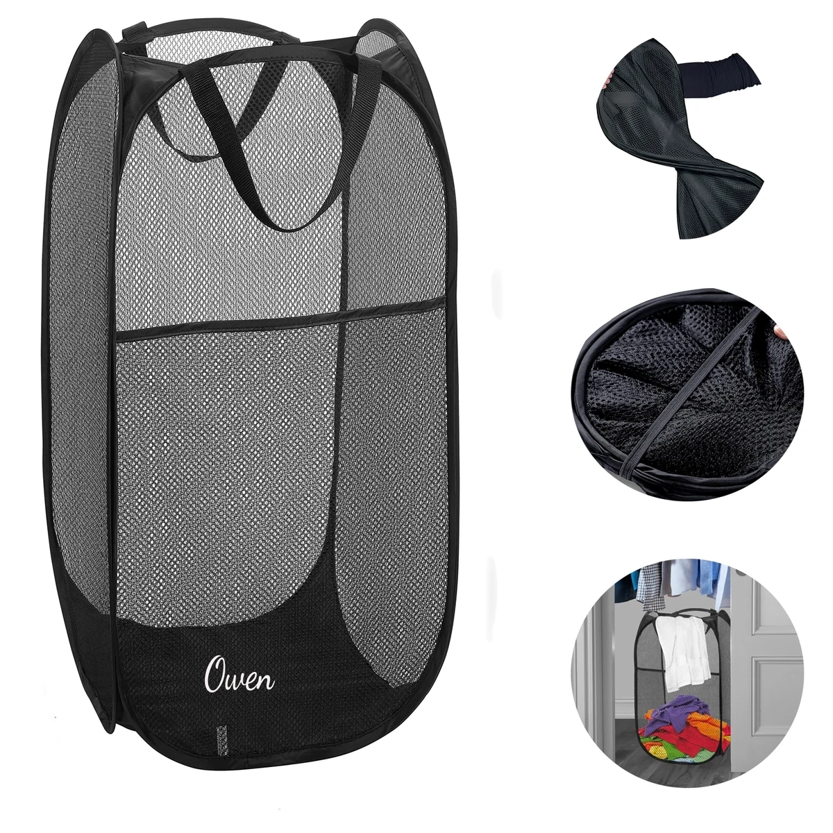 Foldable Mesh Laundry Storage Basket 1