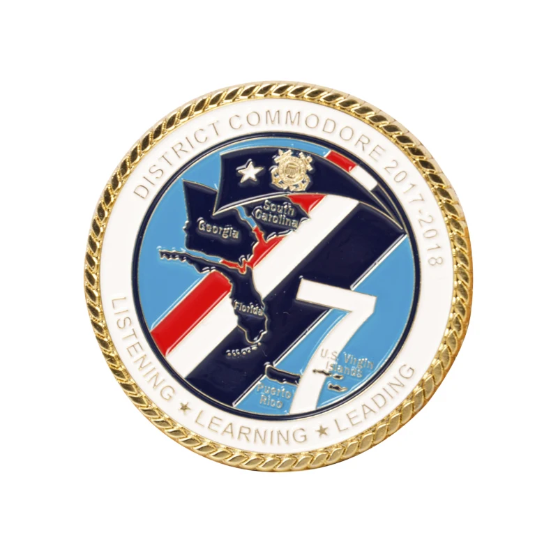 3" Zinc 4 Colors 2 Sided Challenge Coins 1