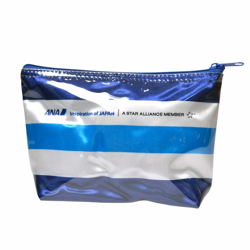 Zippered Pouch with Clear Vinyl Overlay