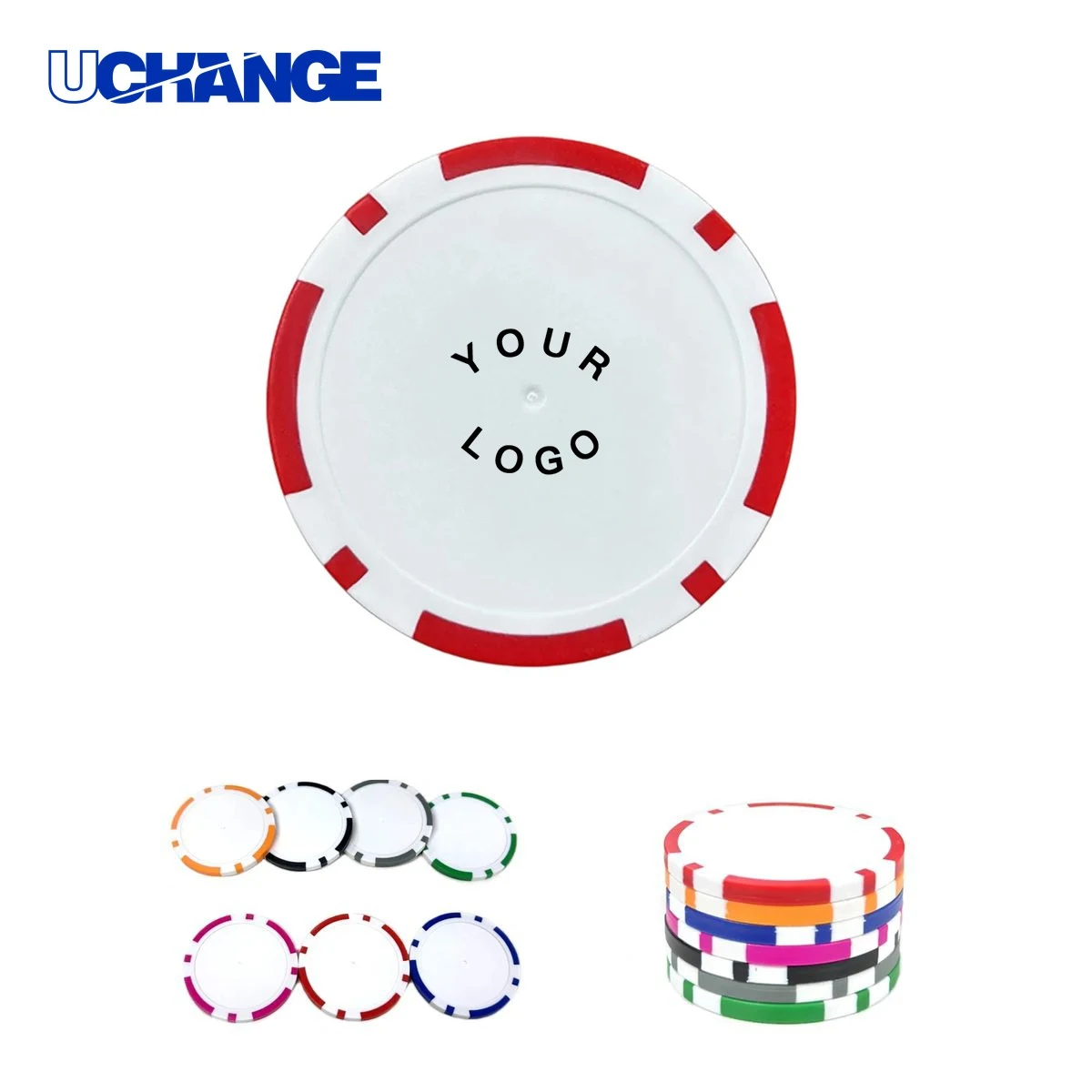 Striped Dice Poker Chips with Iron Center 1