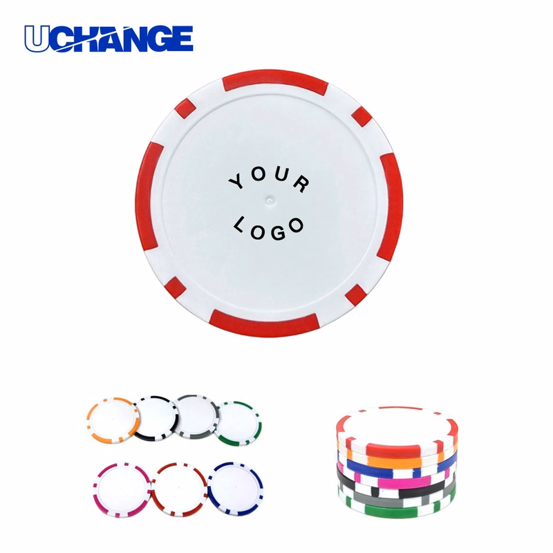 Striped Dice Poker Chips with Iron Center