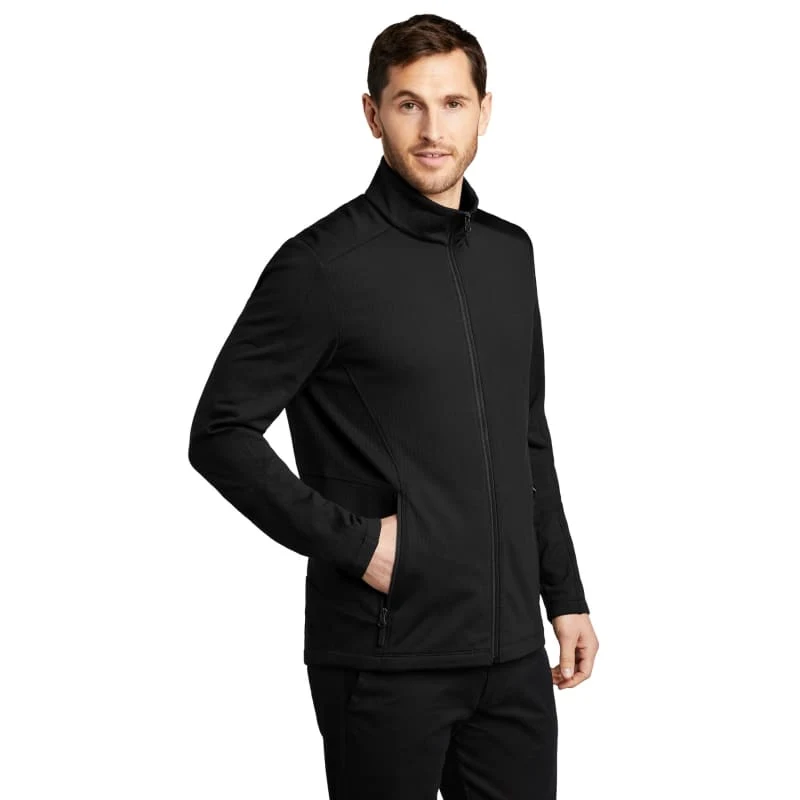 Port Authority Grid Fleece Jacket. 1