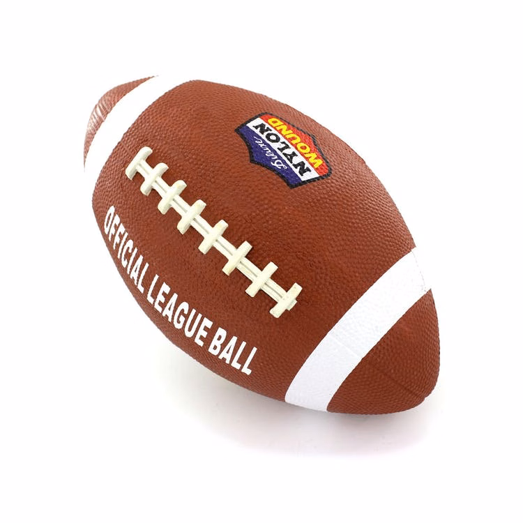 Official Size Footballs - Nylon Wound Brown & White