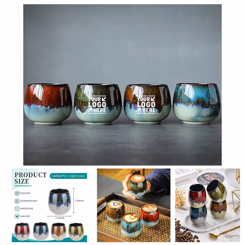 Ceramic Kiln-Change Small Espresso Coffee Spirit Tasting Mate Cup