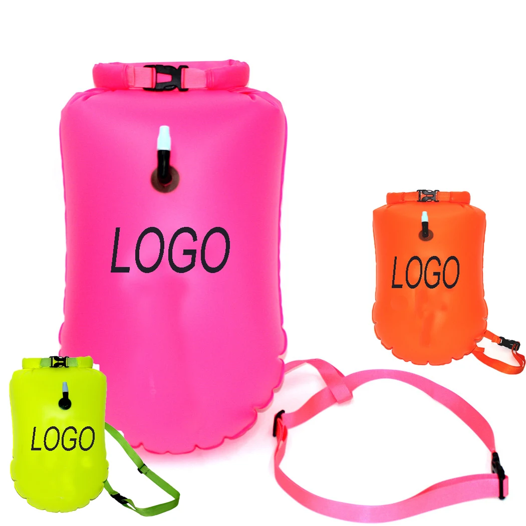 Inflatable Floating Swim Buoy and Waterproof Dry Bag 1