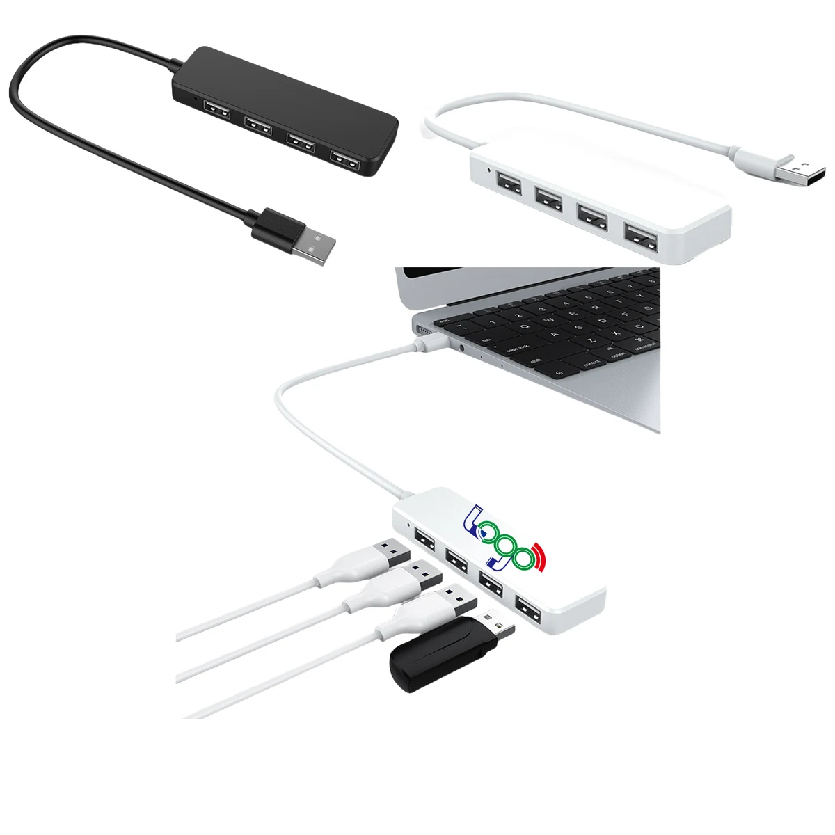 4-In-1 Portable Docking Station 2.0 Hub MOQ100 1