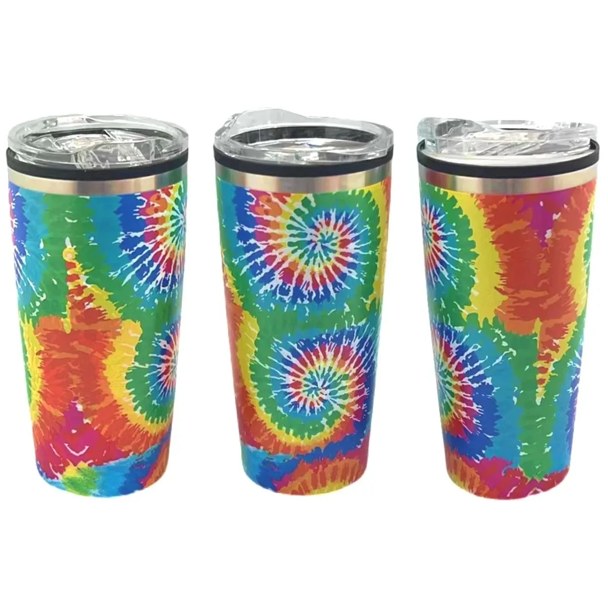 Tie Dye 20oz SS Double Wall Metal Outside with Plastic Liner 1