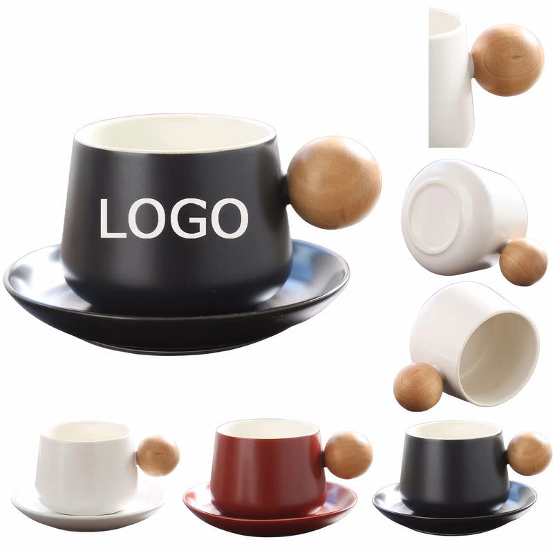 Ceramic Coffee Mug Saucer Set