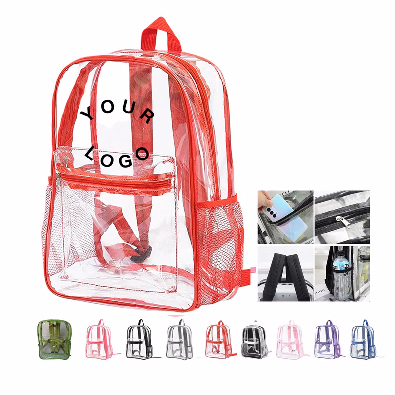 PVC Clear Backpack Waterproof Security