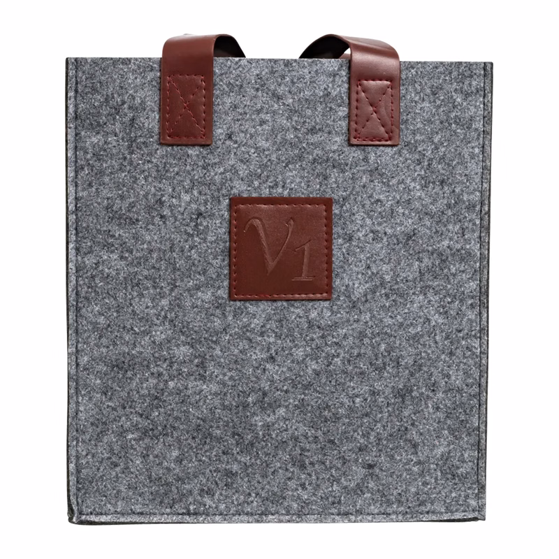 3-Bottle Felt Wine Tote