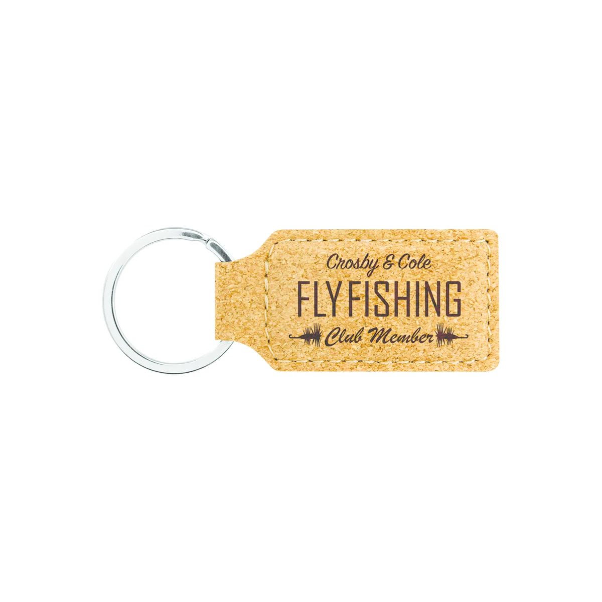Cork Rectangle Keychain 1