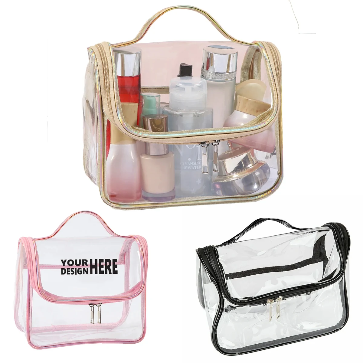 MOQ20 Transparent Portable Waterproof PVC Storage Bag 1