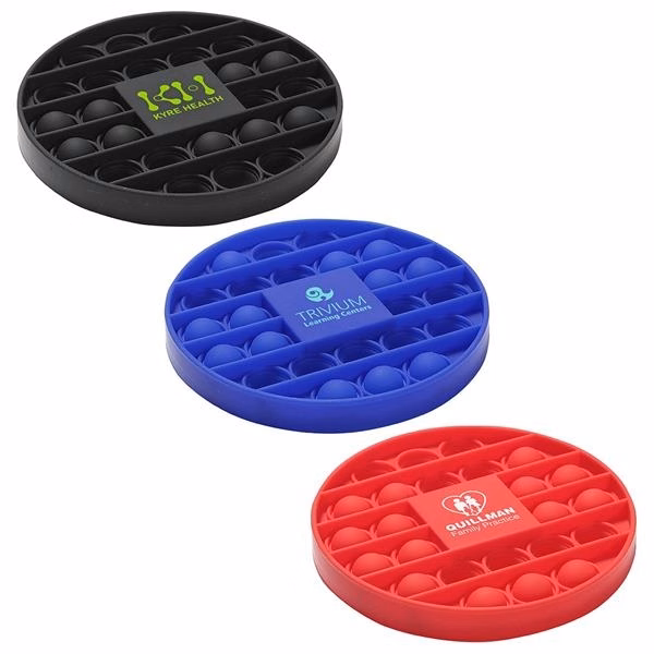 Push Pop Stress Reliever Round Silicone Bubble Game