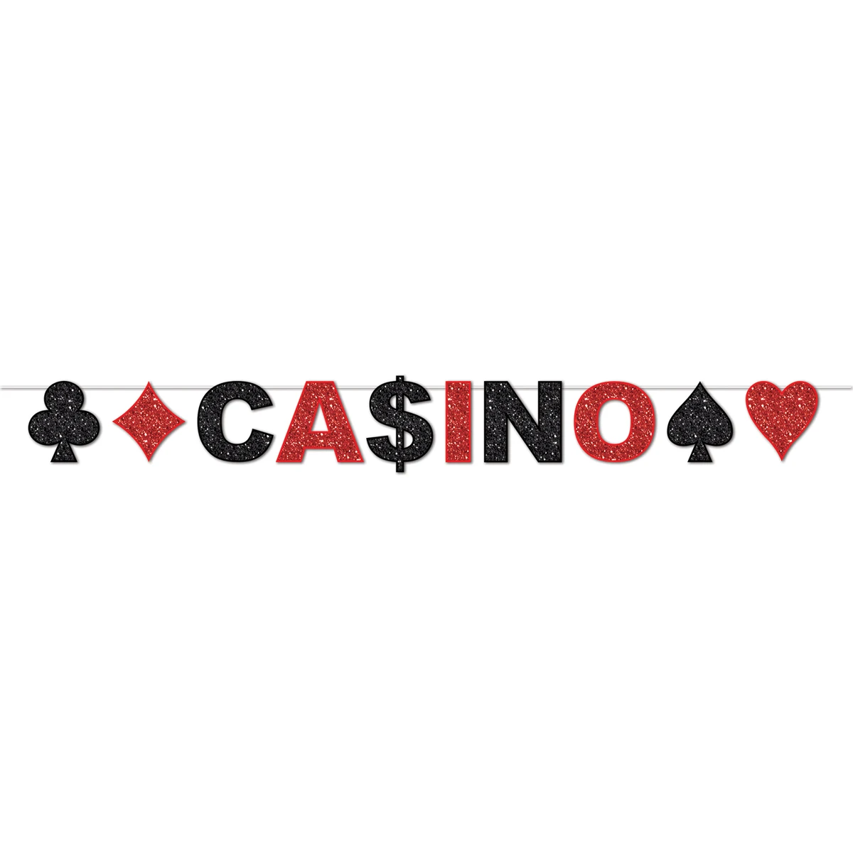 Glittered Casino Streamer 1