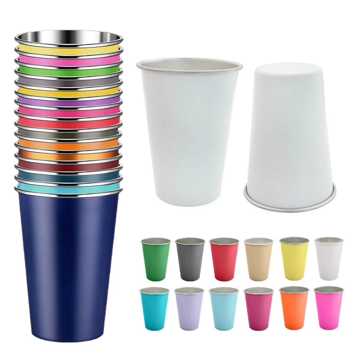 16OZ. High Quality Stainless Steel Metal Cup, Stackable Cup 1