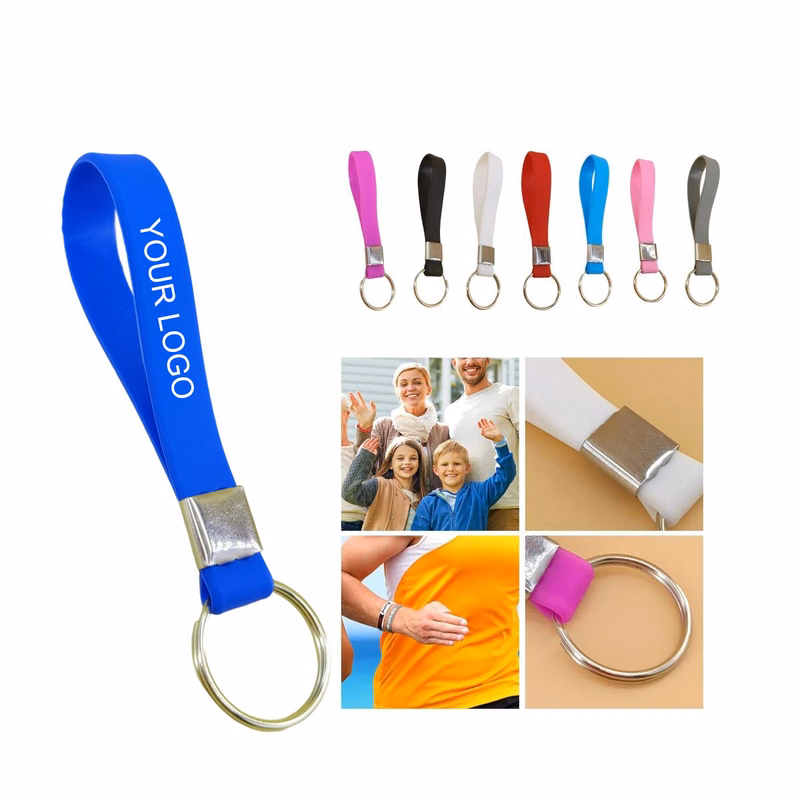 Silicone Wristband Key Chain Customizable for Branding