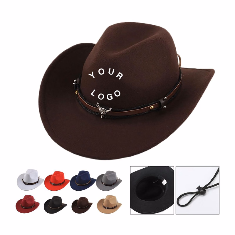 Durable Felt Cowboy Hat Polyester for Outdoor Wear