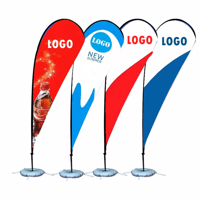 Drop-shaped Advertising Flag With Pole Kit