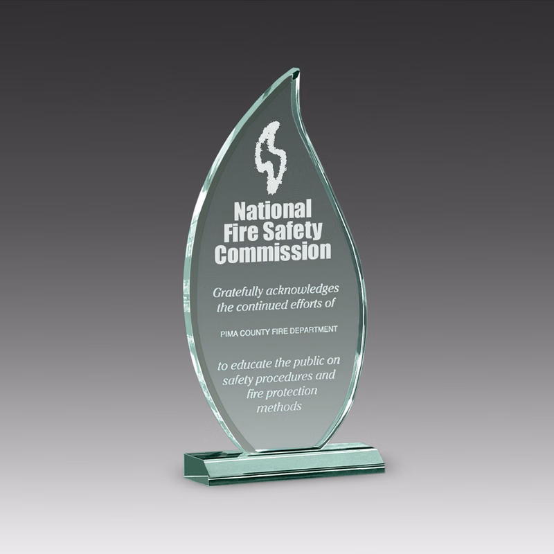 10" Premium Beveled Flame Award