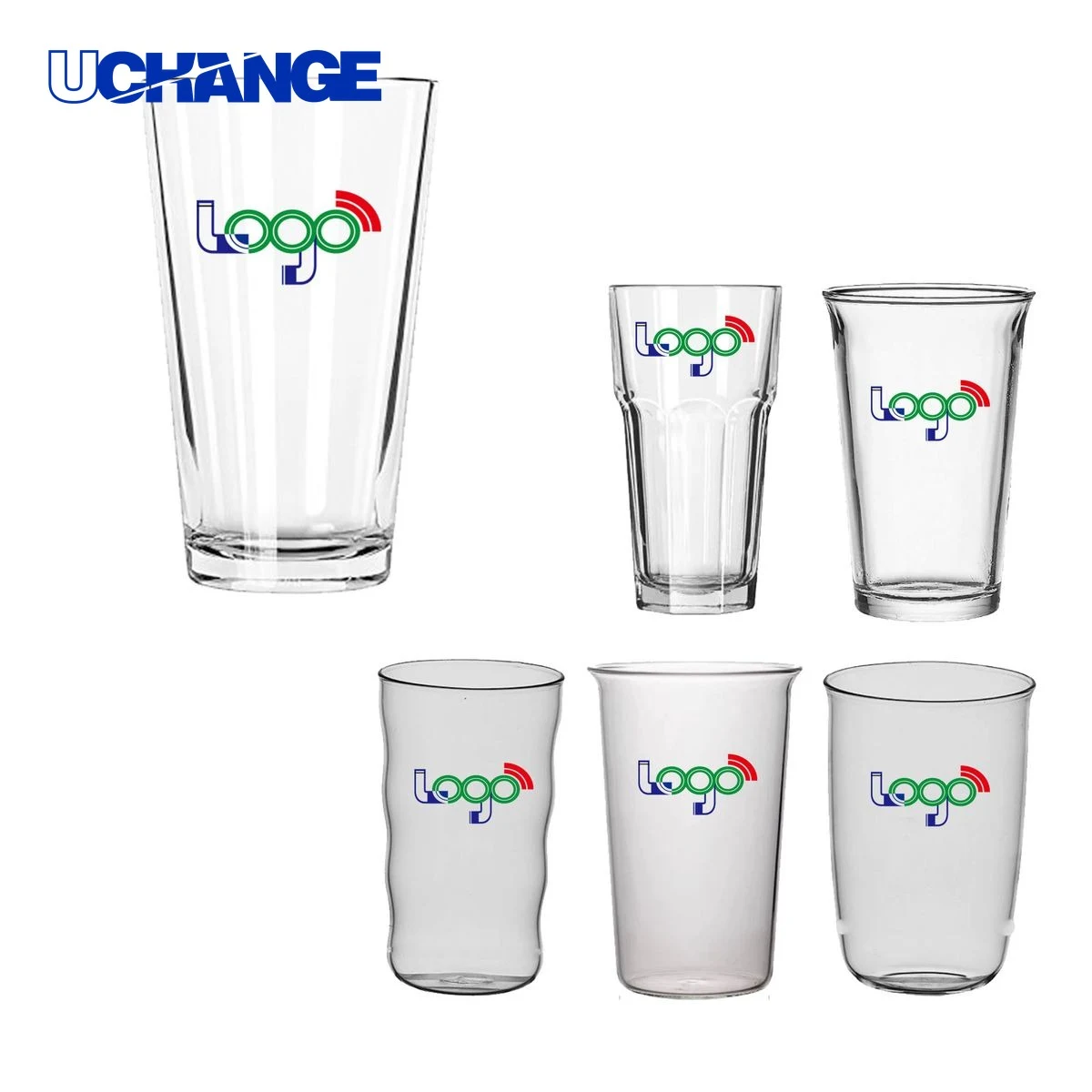 16oz Dishwasher-Safe Glass Drinking Cup 1