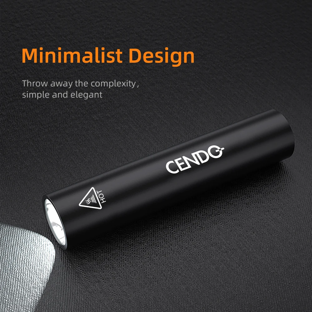 Pocket Flashlight Portable Torch Light USB Rechargeable 800mAh Dimmable Light 1