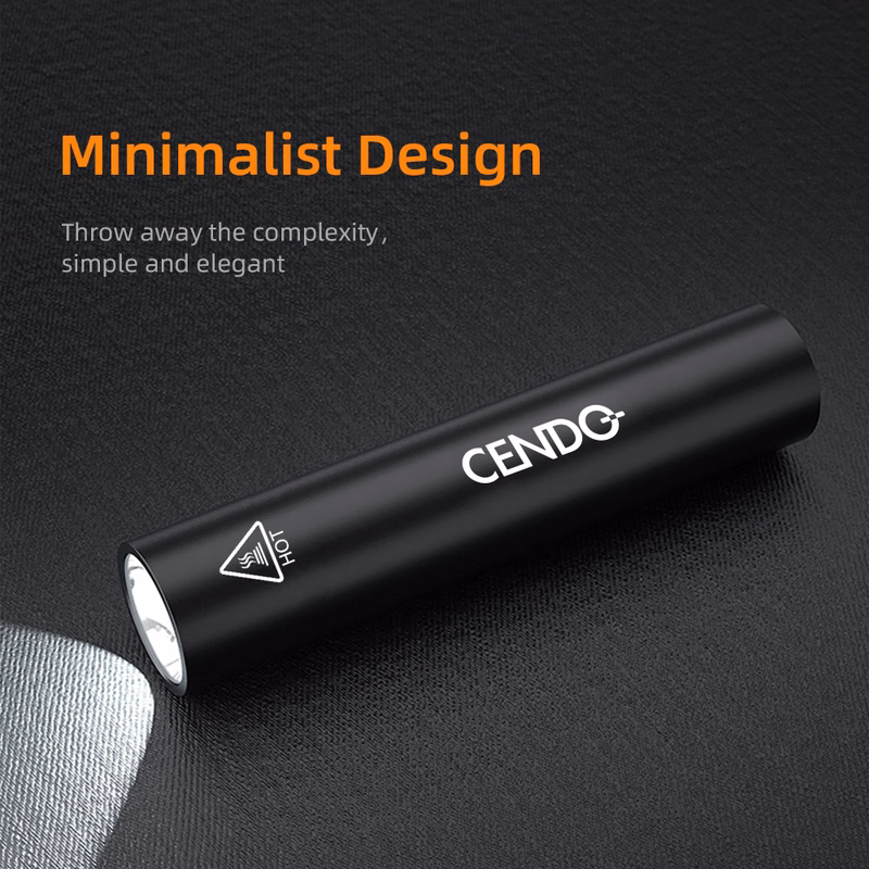 Pocket Flashlight Portable Torch Light USB Rechargeable 800mAh Dimmable Light