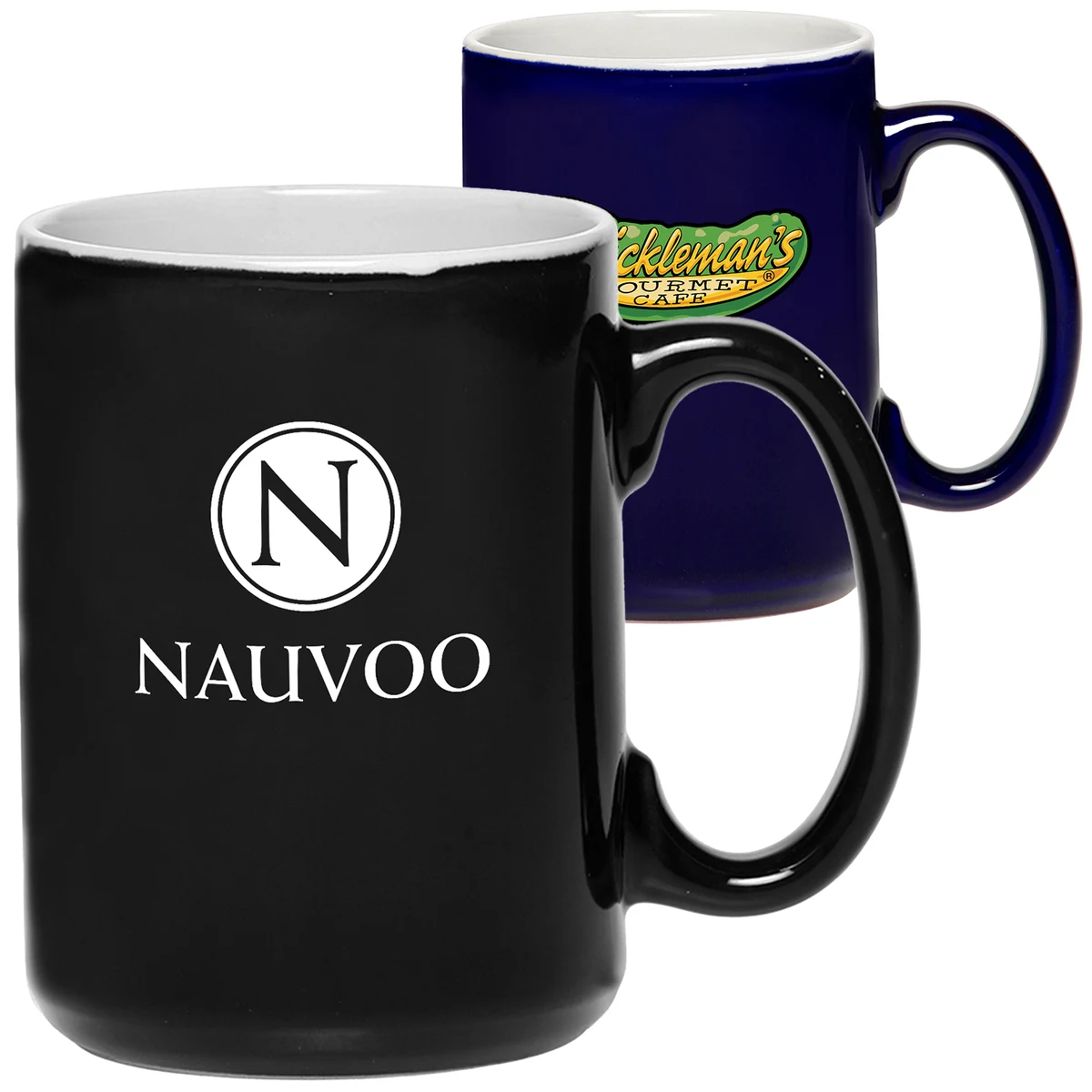 15 oz. Two Tone Glossy El Grande Coffee Mugs 1