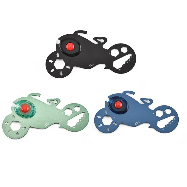 Moto-shaped Wrench Set Tool Card With LED 1