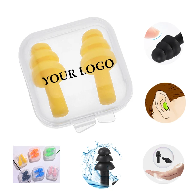Noise Canceling Soft Reusable Silicone Earplugs Waterproof Noise Reduction Earplugs for Concert 1