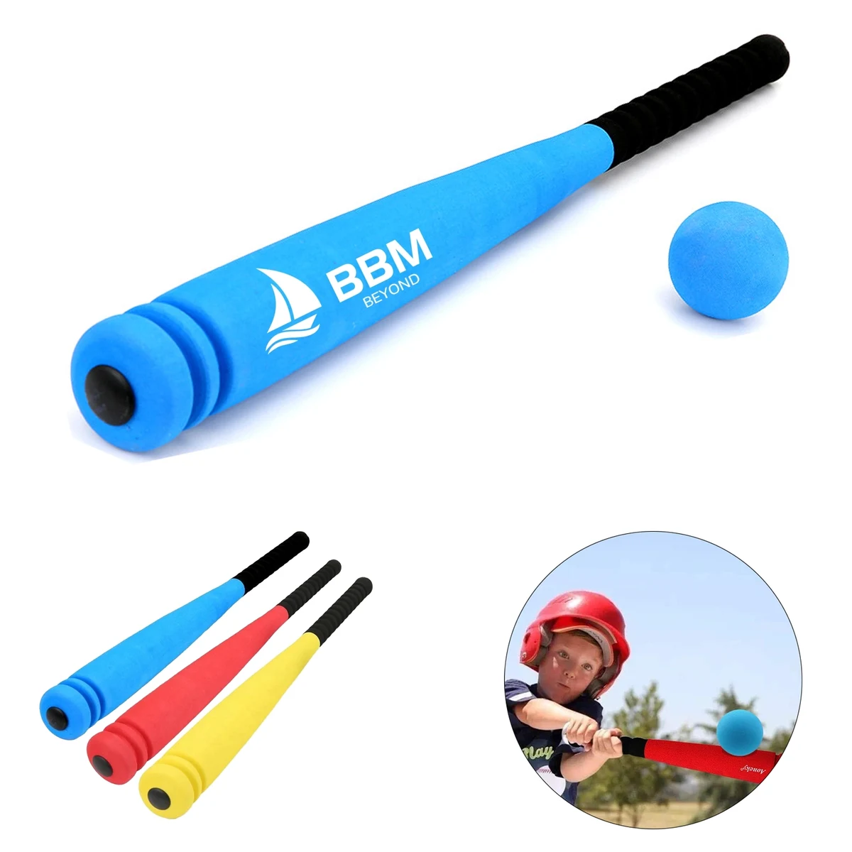 Kids Mini Foam Baseball Bat w/ Ball 1