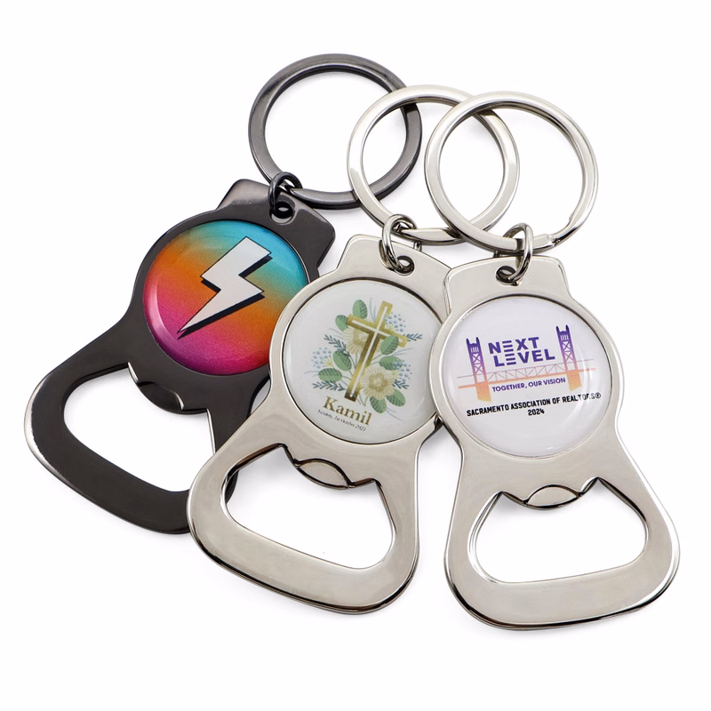 Full Color Metal Bottle Opener Keychains
