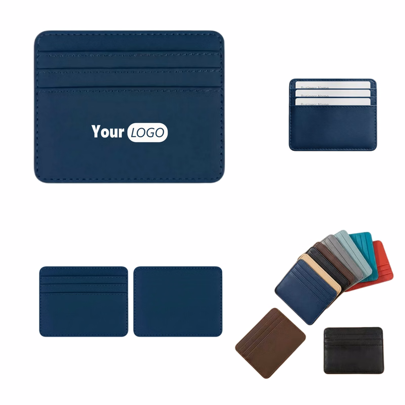 Custom Logo PU Leather Card Holder