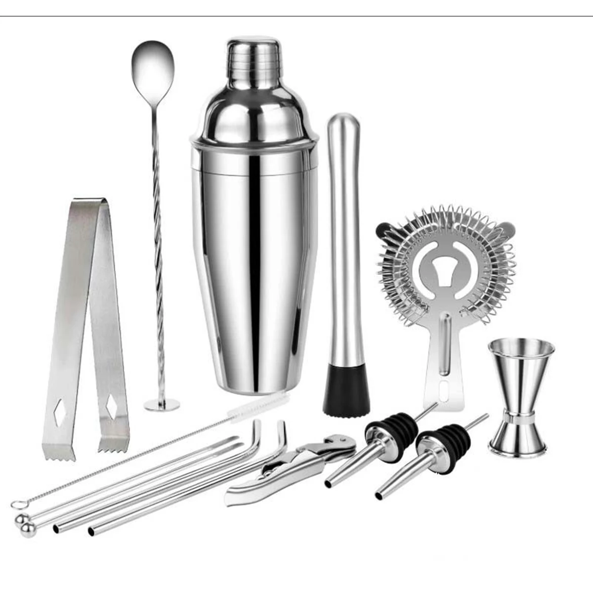 Stainless Steel Cocktail Shaker Set 22 Pcs 1