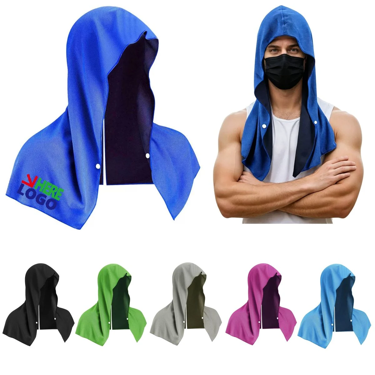Cooling Hoodie Towel for Neck and Face 1