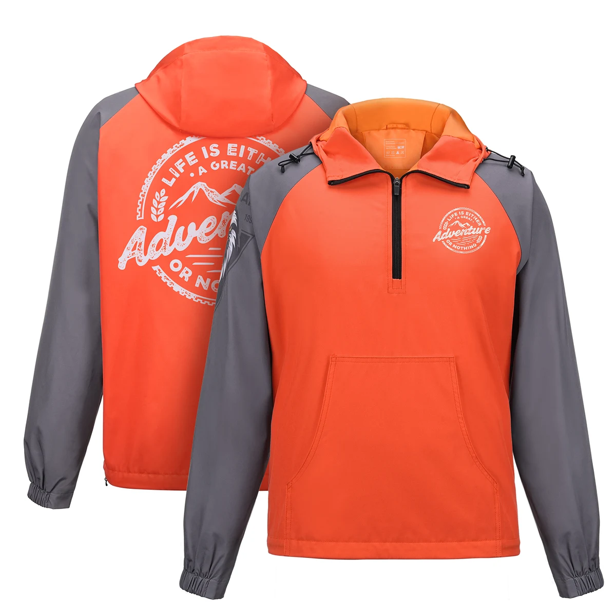 Custom Sublimated Quarter-Zip Hooded Jacket With Pocket 1