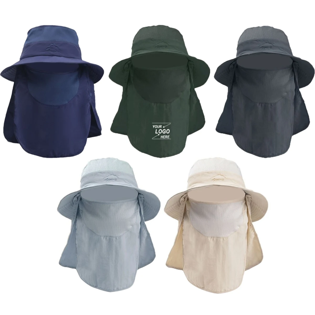 Adult Unisex Cotton Bucket Hat w/Neck Flap 1