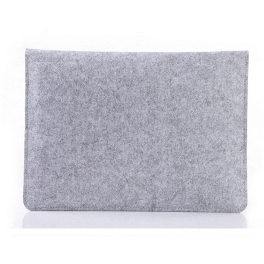 Felt Laptop Sleeve with PU Flap, Button Closure, and Front 1