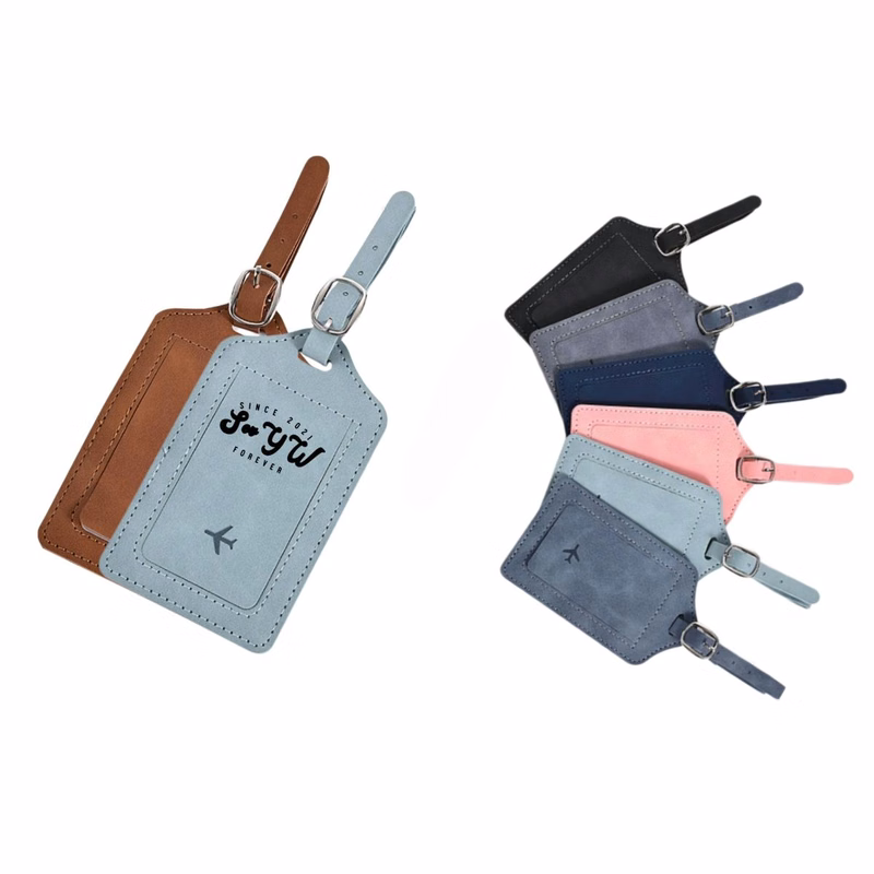 Custom Print PU Leather Luggage Name Tag