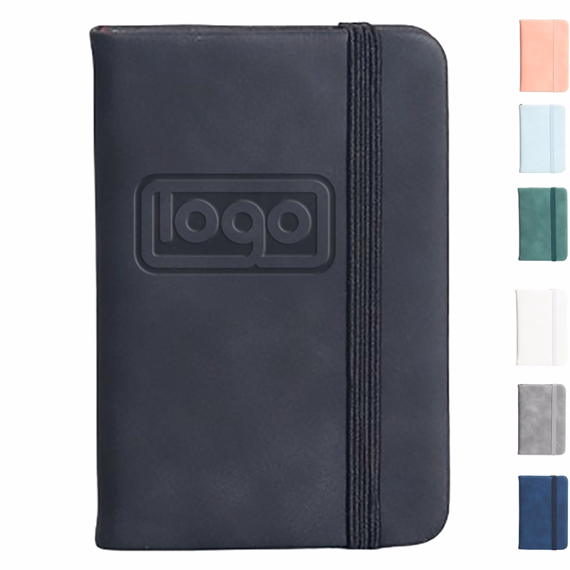 A7 Notebook PU Leather Bound Pocket Notepad for Business