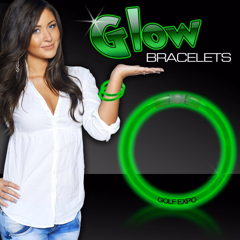Green 9" Single Color Superior Light Up Glow Bracelet(Hot Stamp)