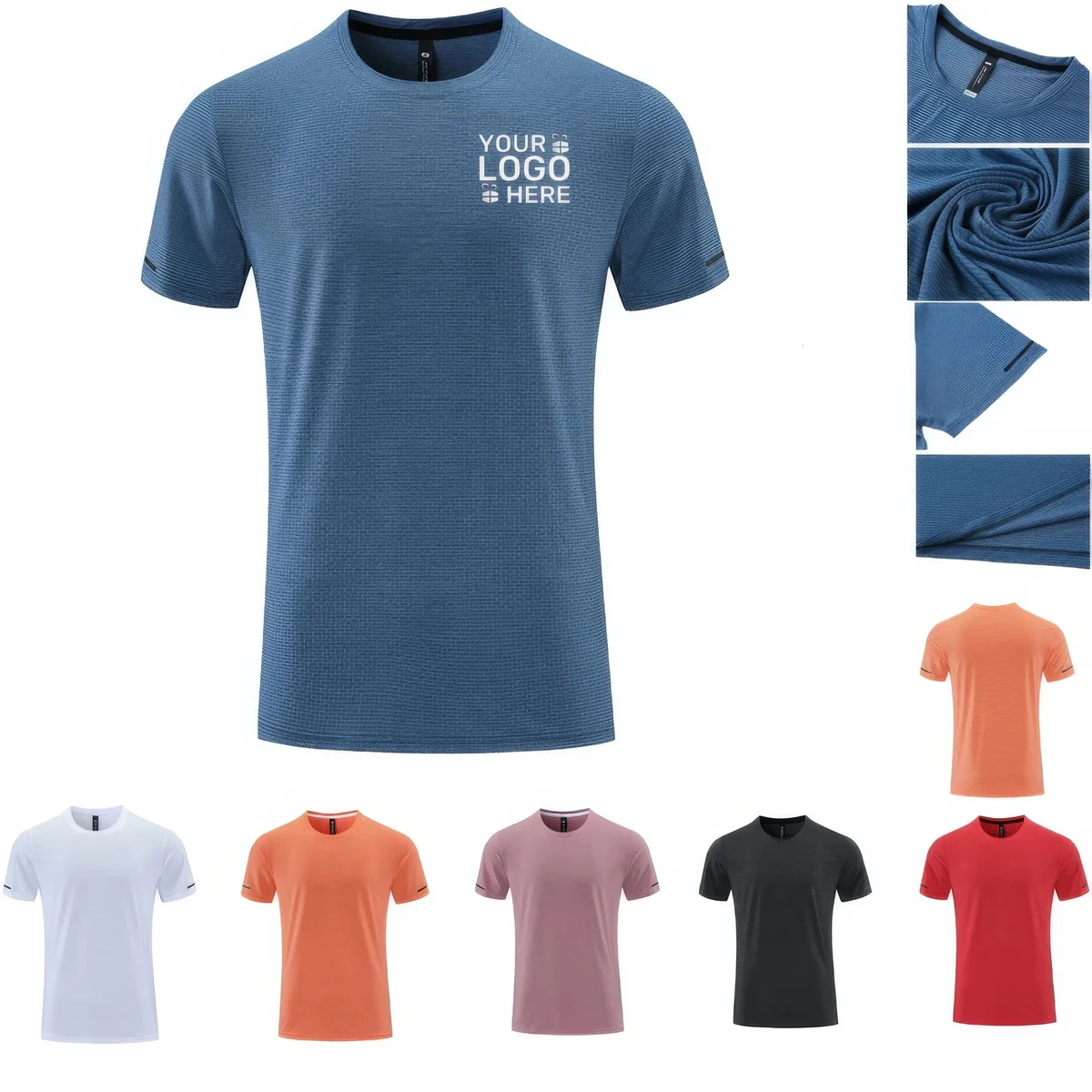 Round Neck Sports Running Short Sleeve Top 1
