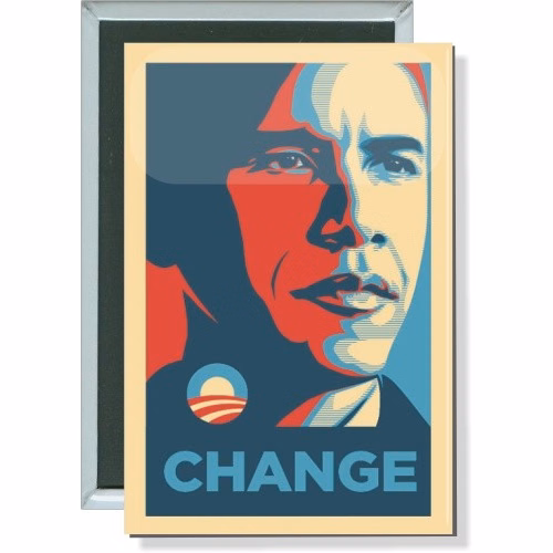 Obama Change, Political Button