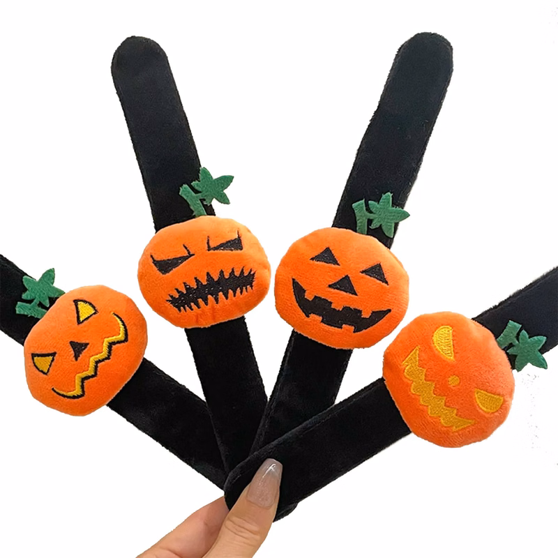 Funny Furry Pumpkin Bracelet for Halloween Party