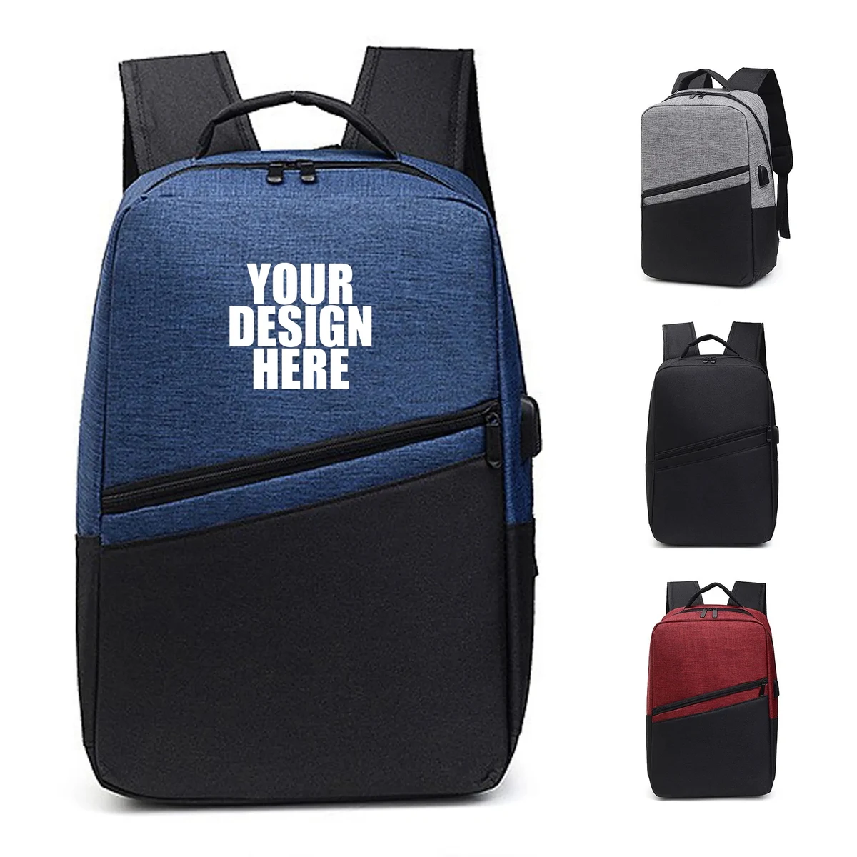 USB Charging Oxford Cloth Laptop Backpack 1