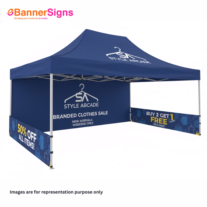 Canopy Tent 13 x 20 (Topper + Hardware + Full Backwall + 2 Half Double Side Wall)